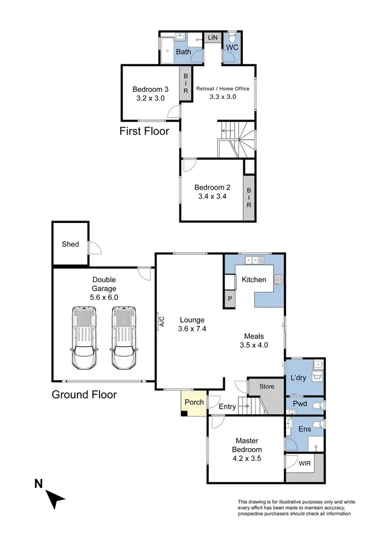 Floorplan of Homely townhouse listing, 2/6 Roberts Avenue, Mulgrave VIC 3170