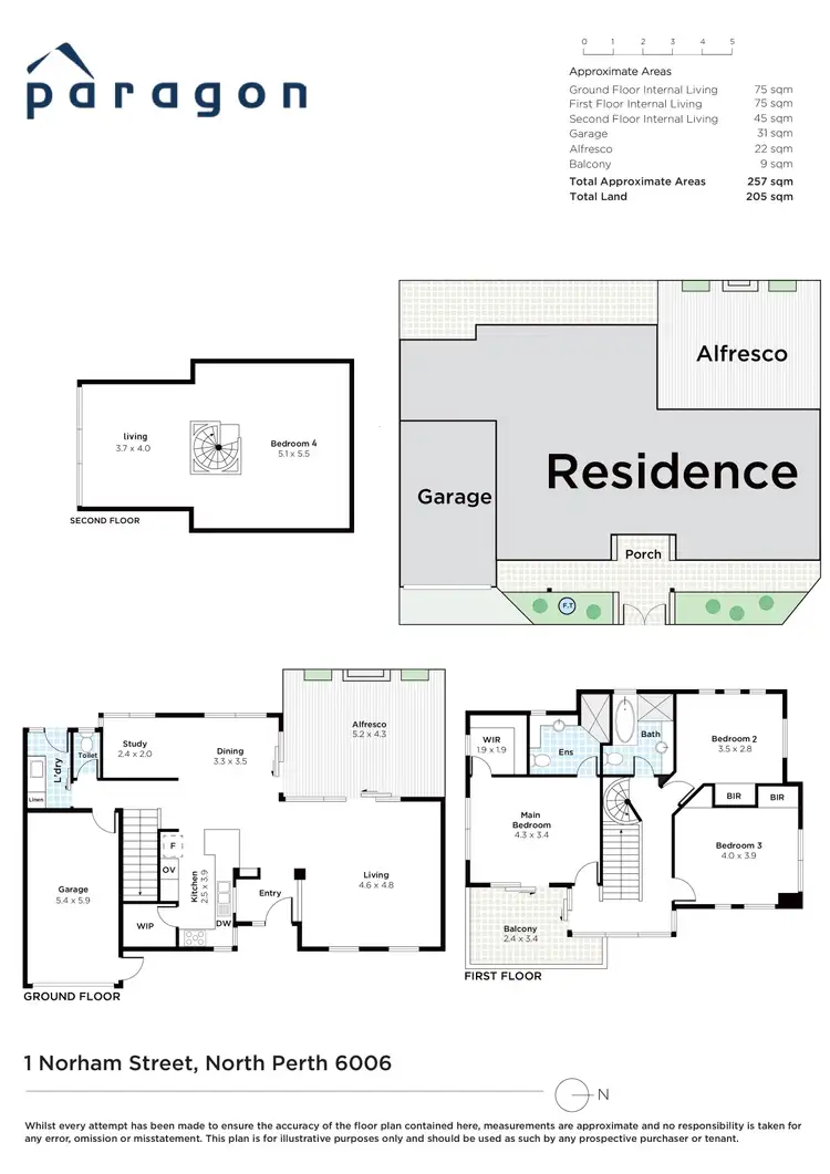 Floorplan of Homely house listing, 1 Norham Street, North Perth WA 6006