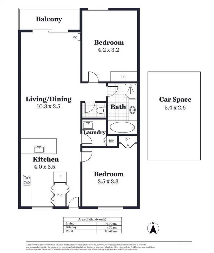 Floorplan of Homely apartment listing, 30C/18 Bewes Street, Adelaide SA 5000