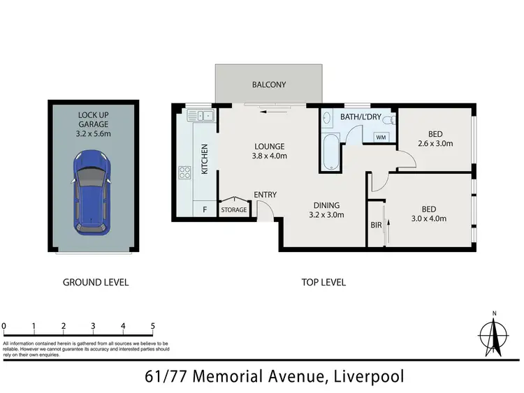 Floorplan of Homely unit listing, 61/77 Memorial Avenue, Liverpool NSW 2170
