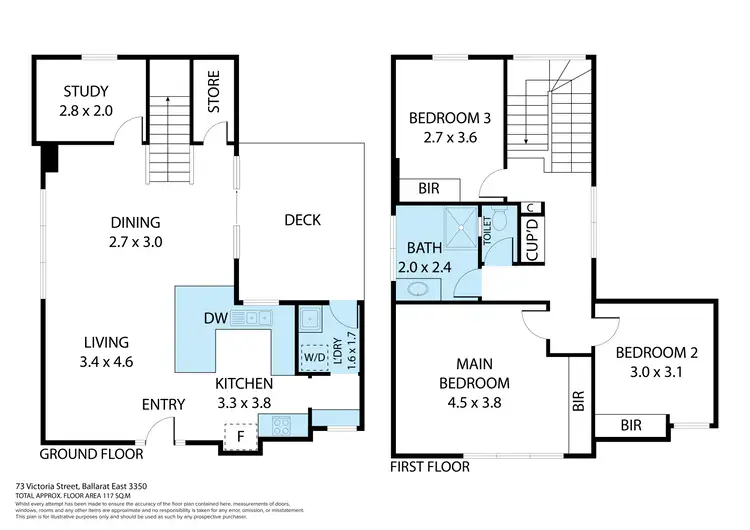 Floorplan of Homely house listing, 73 Victoria Street, Ballarat East VIC 3350