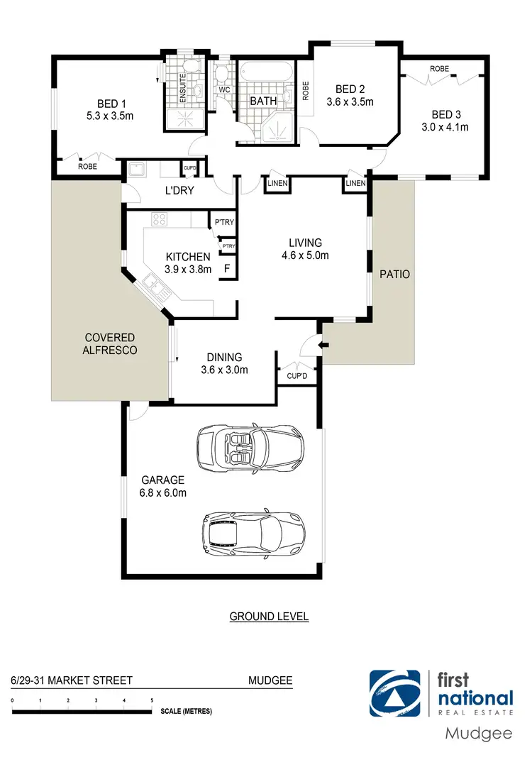 Floorplan of Homely unit listing, 6/29-31 Market Street, Mudgee NSW 2850