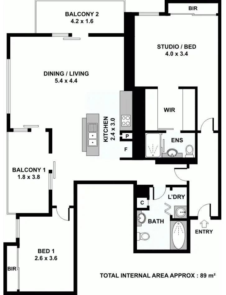 Floorplan of Homely house listing, 188/803 Stanley Street, Woolloongabba QLD 4102