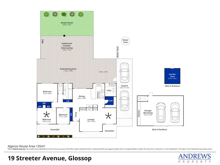 Floorplan of Homely house listing, 19 Streeter Avenue, Glossop SA 5344