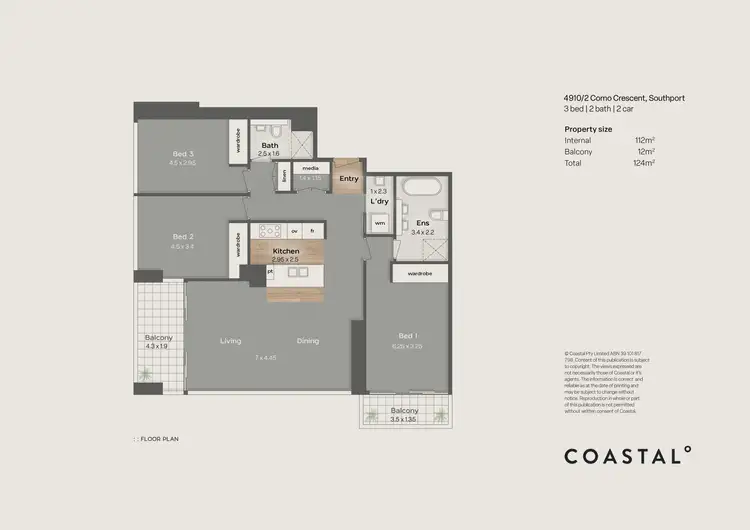 Floorplan of Homely apartment listing, 4910/2 Como Crescent, Southport QLD 4215