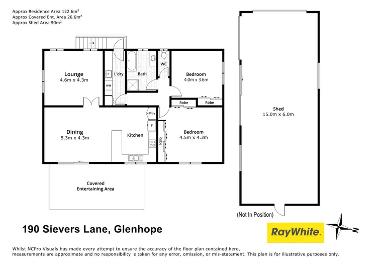 Floorplan of Homely house listing, 190 Sievers Lane, Glenhope VIC 3444