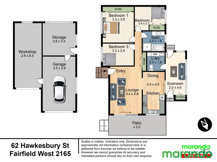 Floorplan of Homely house listing, 62 Hawkesbury Street, Fairfield West NSW 2165