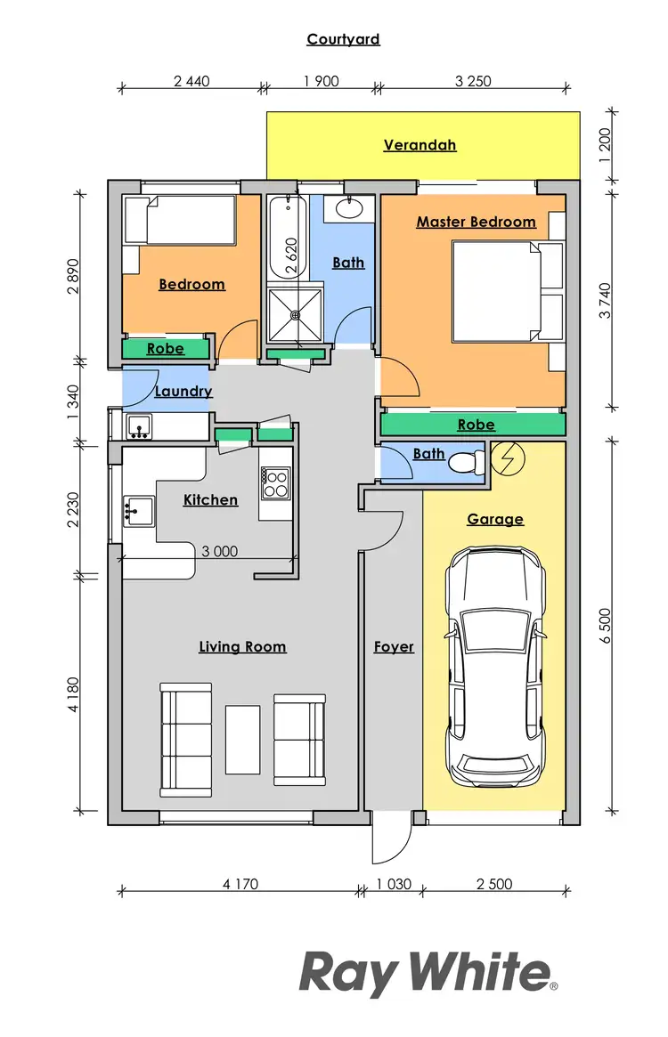 Floorplan of Homely unit listing, 7/10 Spence Street, Taree NSW 2430