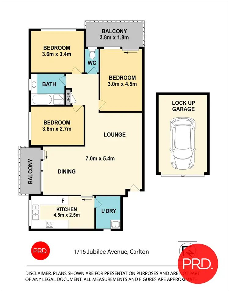 Floorplan of Homely unit listing, 1/16-18 Jubilee Avenue, Carlton NSW 2218