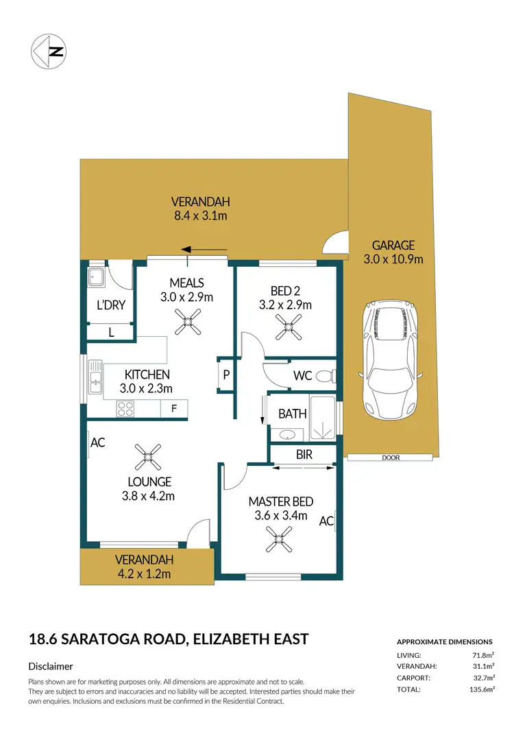 Floorplan of Homely unit listing, 18/6 Saratoga Road, Elizabeth East SA 5112