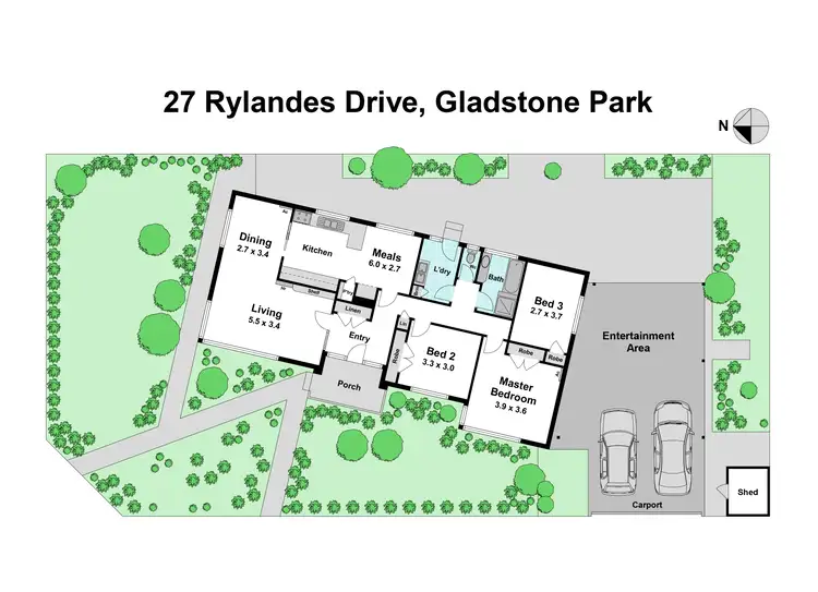 Floorplan of Homely house listing, 27 Rylandes Drive, Gladstone Park VIC 3043