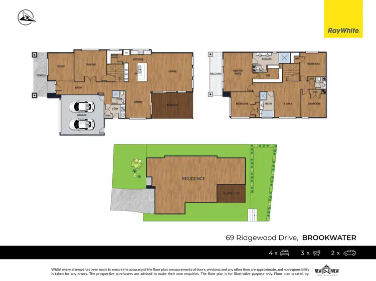 Floorplan of Homely house listing, 69 Ridgewood Drive, Brookwater QLD 4300