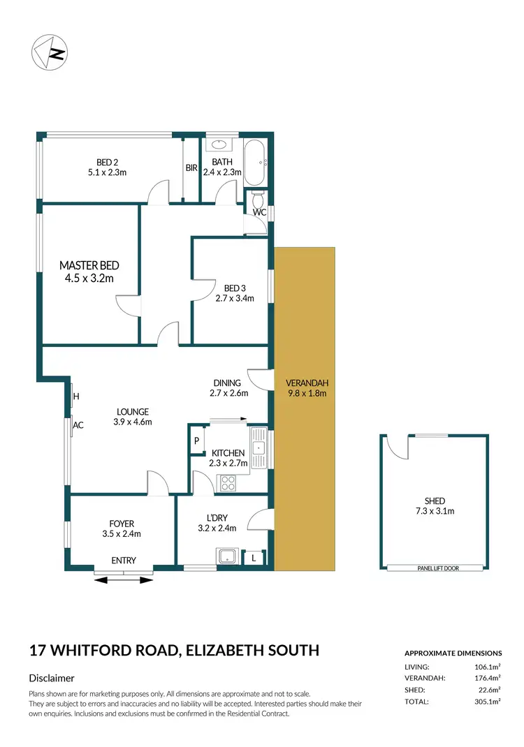Floorplan of Homely house listing, 17 Whitford Road, Elizabeth South SA 5112
