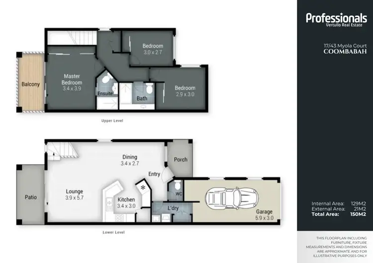 Floorplan of Homely townhouse listing, 17/43 Myola Court, Coombabah QLD 4216