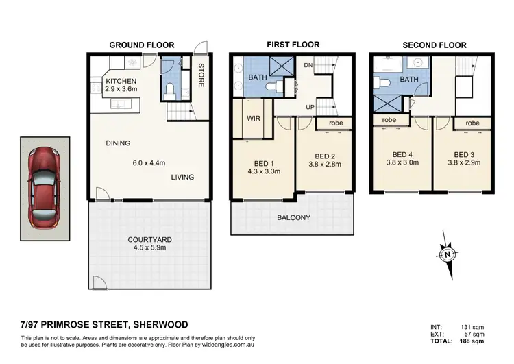 Floorplan of Homely townhouse listing, 7/97 Primrose Street, Sherwood QLD 4075