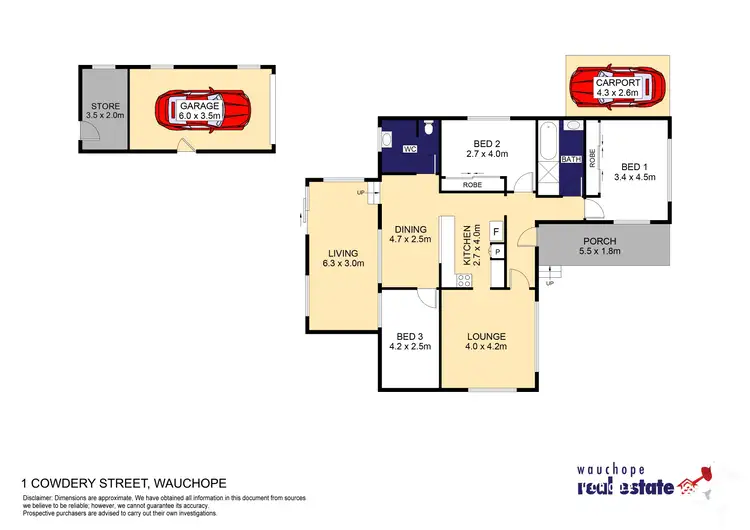 Floorplan of Homely house listing, 1 Cowdery Street, Wauchope NSW 2446