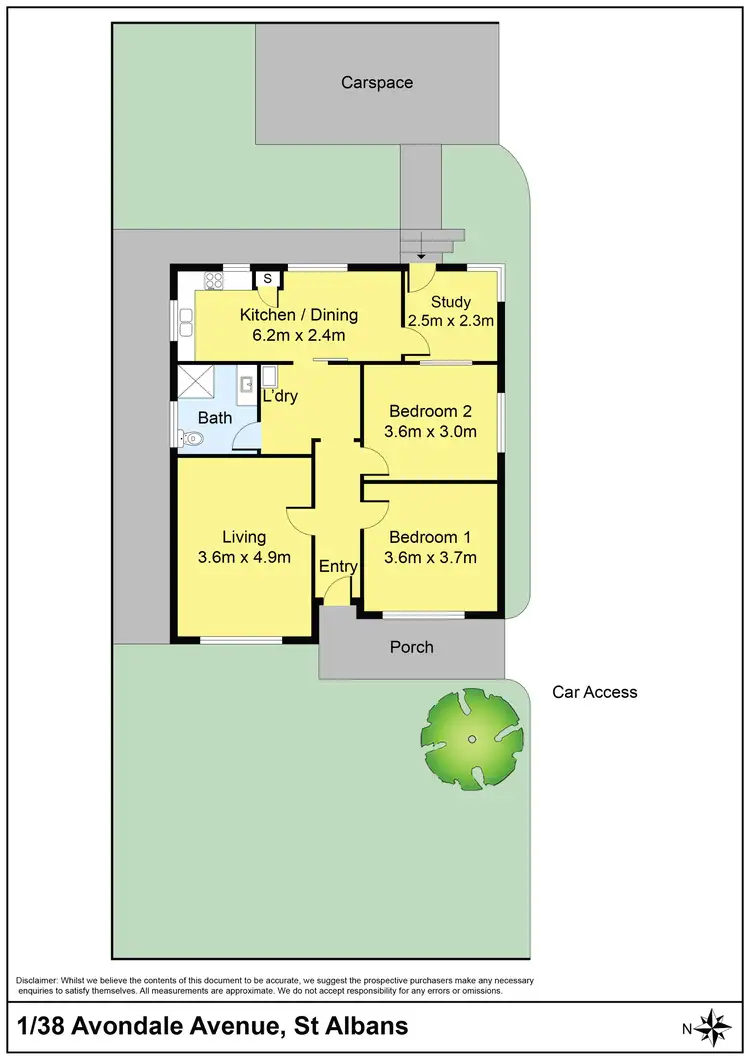 Floorplan of Homely unit listing, 1/38 Avondale Avenue, St Albans VIC 3021