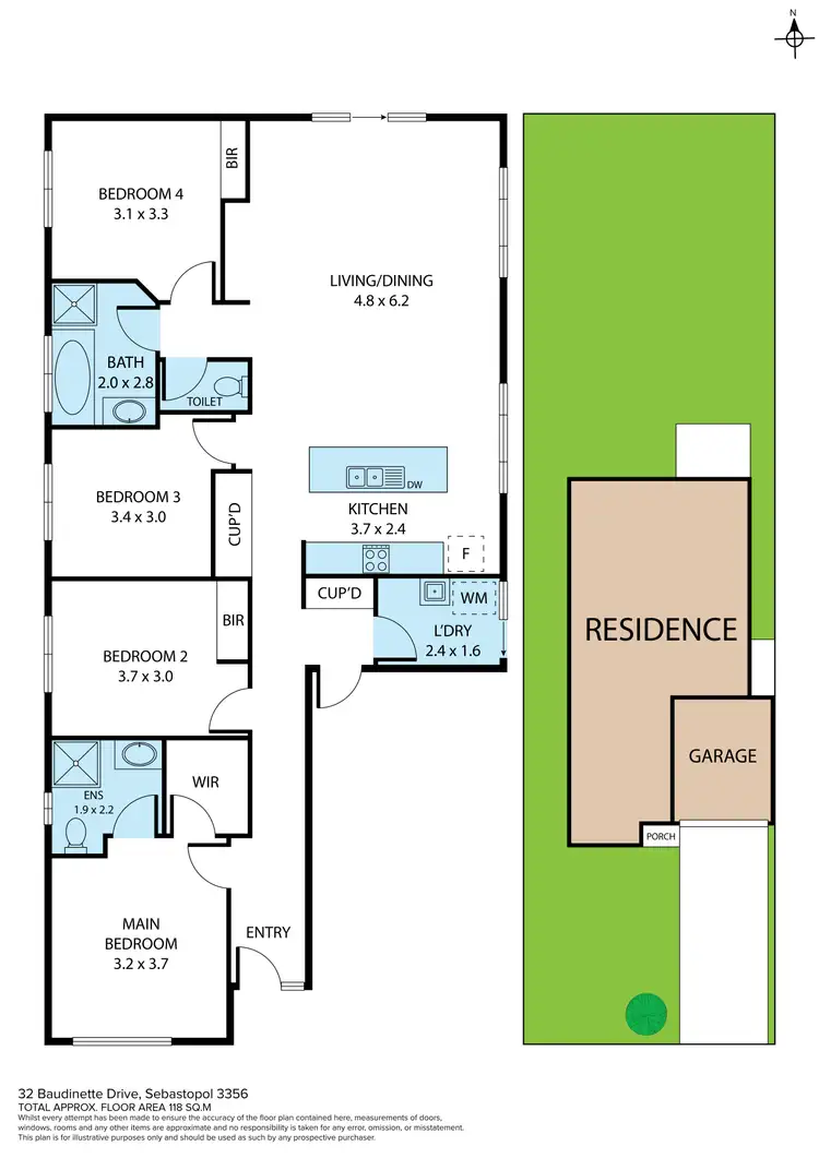 Floorplan of Homely house listing, 32 Baudinette Drive, Sebastopol VIC 3356