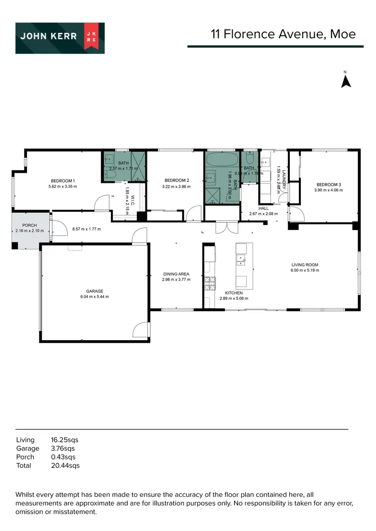 Floorplan of Homely house listing, 11 Florence Avenue, Moe VIC 3825