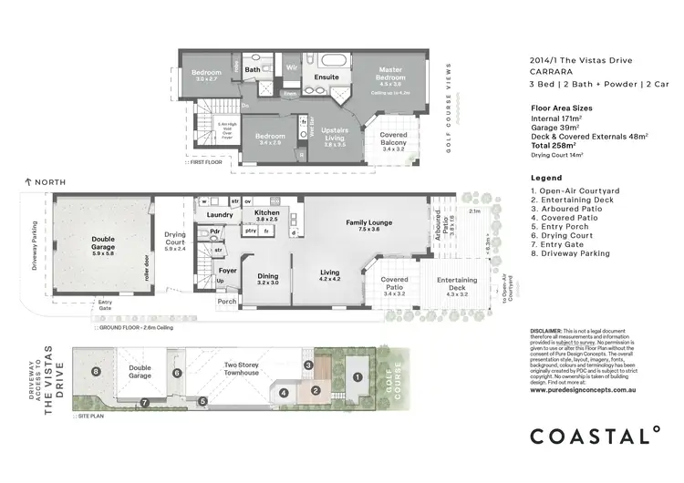 Floorplan of Homely townhouse listing, 2014/1 The Vistas Drive, Carrara QLD 4211