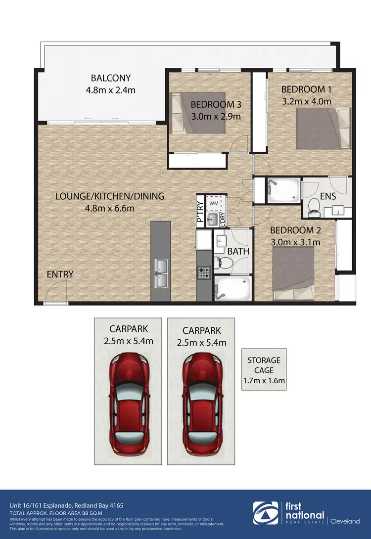 Floorplan of Homely apartment listing, 16/161-165 Esplanade, Redland Bay QLD 4165