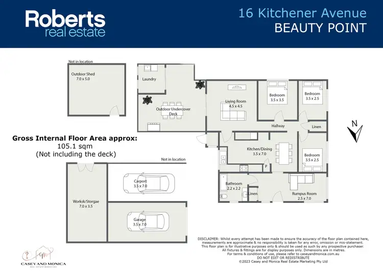 Floorplan of Homely house listing, 16 Kitchener Avenue, Beauty Point TAS 7270