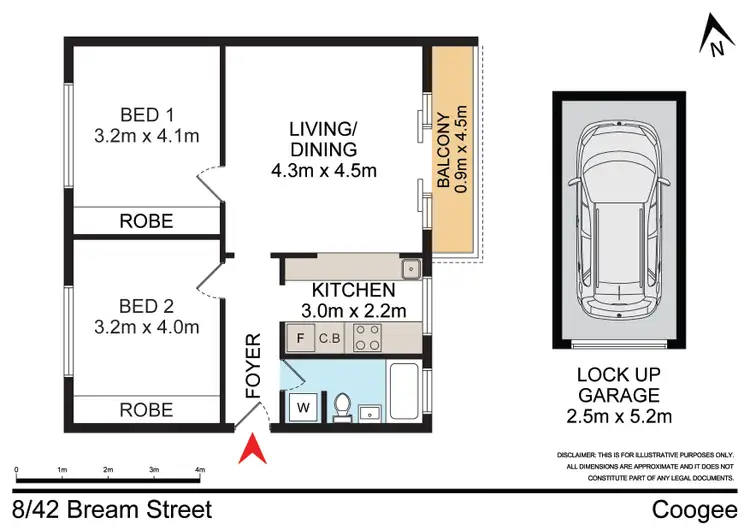 Floorplan of Homely unit listing, 8/42 Bream Street, Coogee NSW 2034