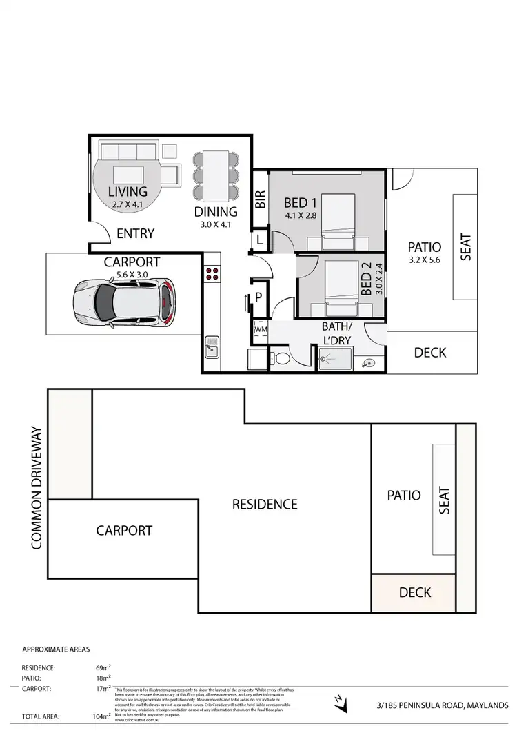 Floorplan of Homely villa listing, 3/185 Peninsula Road, Maylands WA 6051