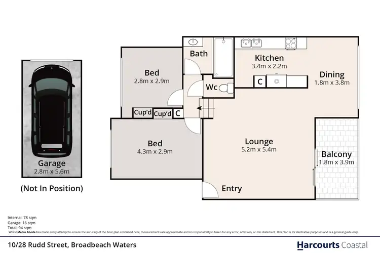 Floorplan of Homely house listing, 10/28-30 Rudd Street, Broadbeach Waters QLD 4218