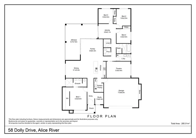 Floorplan of Homely house listing, 58 Dolly Drive, Alice River QLD 4817