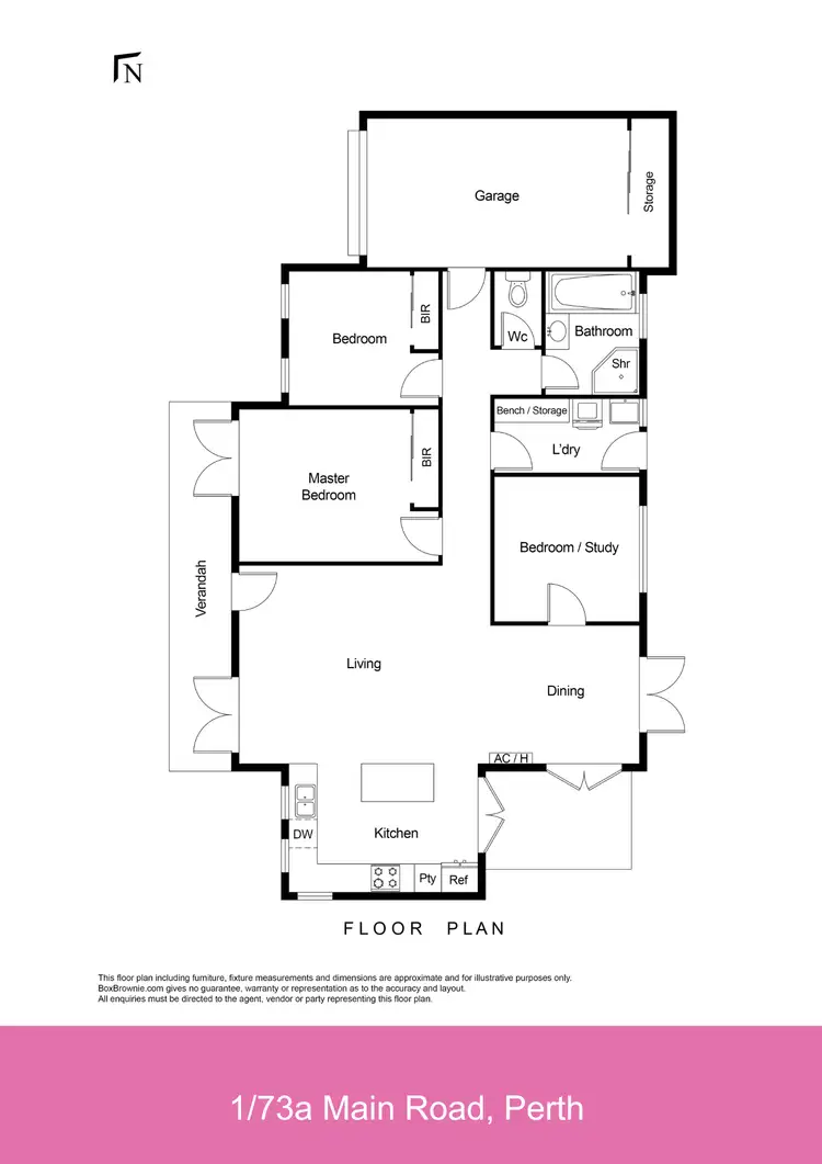 Floorplan of Homely house listing, 1/73A Main Road, Perth TAS 7300