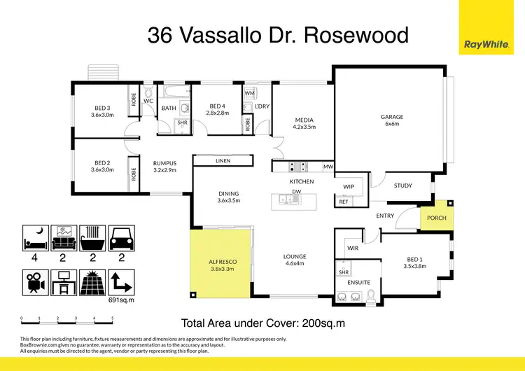 Floorplan of Homely house listing, 36 Vassallo Drive, Rosewood QLD 4340
