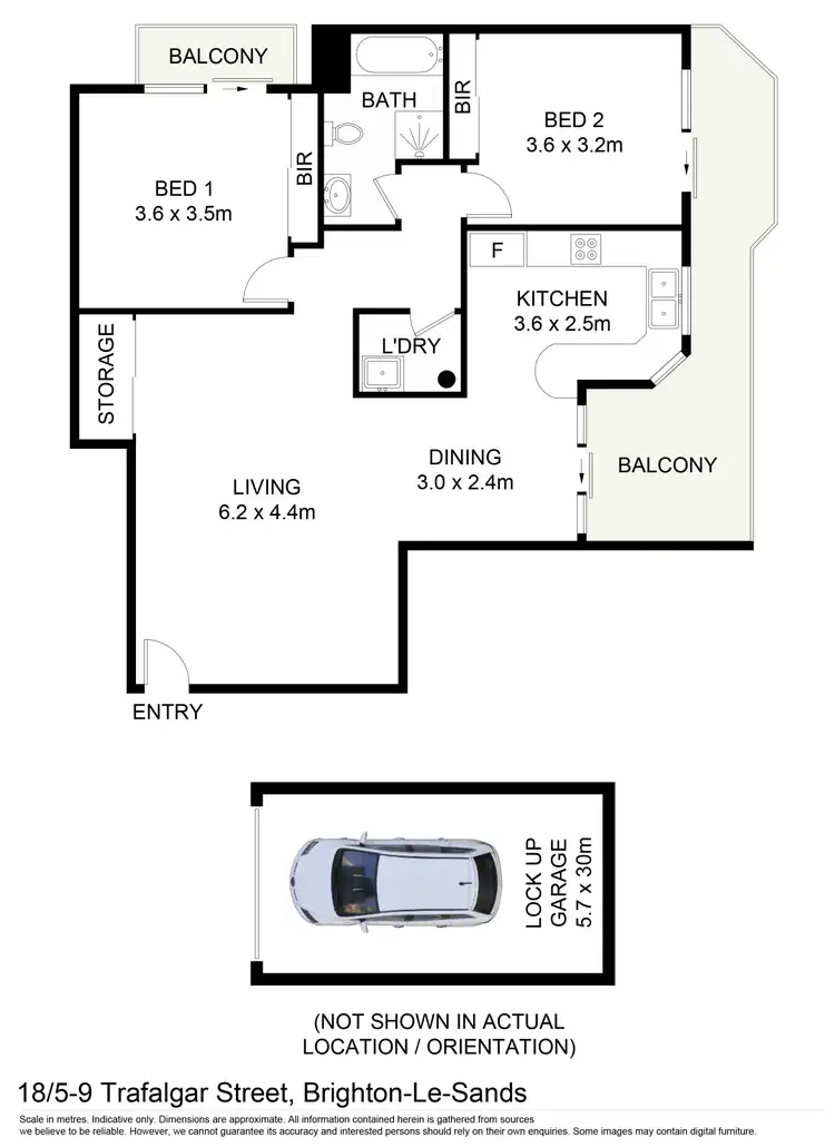 Floorplan of Homely apartment listing, 18/5-9 Trafalgar Street, Brighton Le Sands NSW 2216