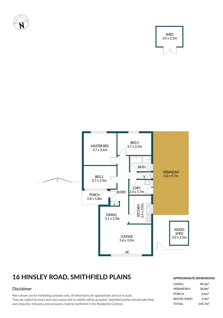 Floorplan of Homely house listing, 16 Hinsley Road, Smithfield Plains SA 5114