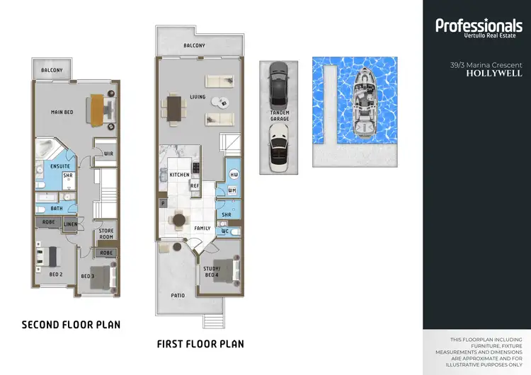 Floorplan of Homely townhouse listing, 39/3 Marina Crescent, Hollywell QLD 4216