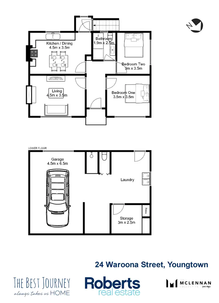 Floorplan of Homely house listing, 24 Waroona Street, Youngtown TAS 7249