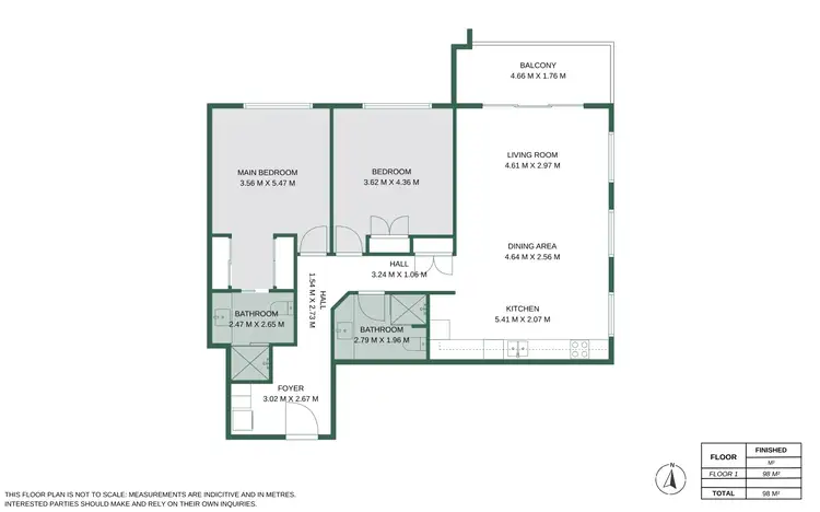 Floorplan of Homely apartment listing, 104/75 Kent Street, Busselton WA 6280