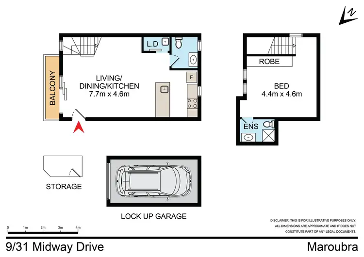 Floorplan of Homely unit listing, 9/31 Midway Drive, Maroubra NSW 2035