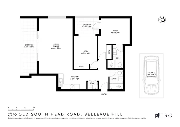 Floorplan of Homely apartment listing, 7/230-234 Old South Head Road, Bellevue Hill NSW 2023