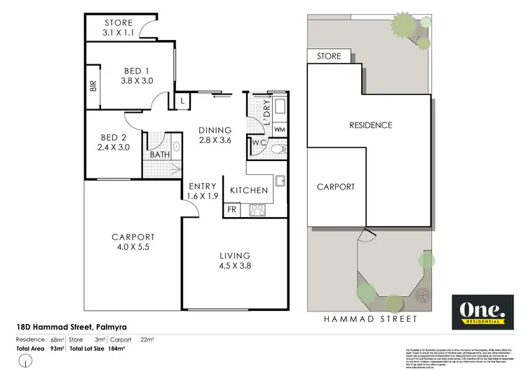 Floorplan of Homely villa listing, 18D Hammad Street, Palmyra WA 6157
