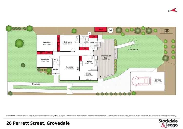 Floorplan of Homely house listing, 26 Perrett Street, Grovedale VIC 3216