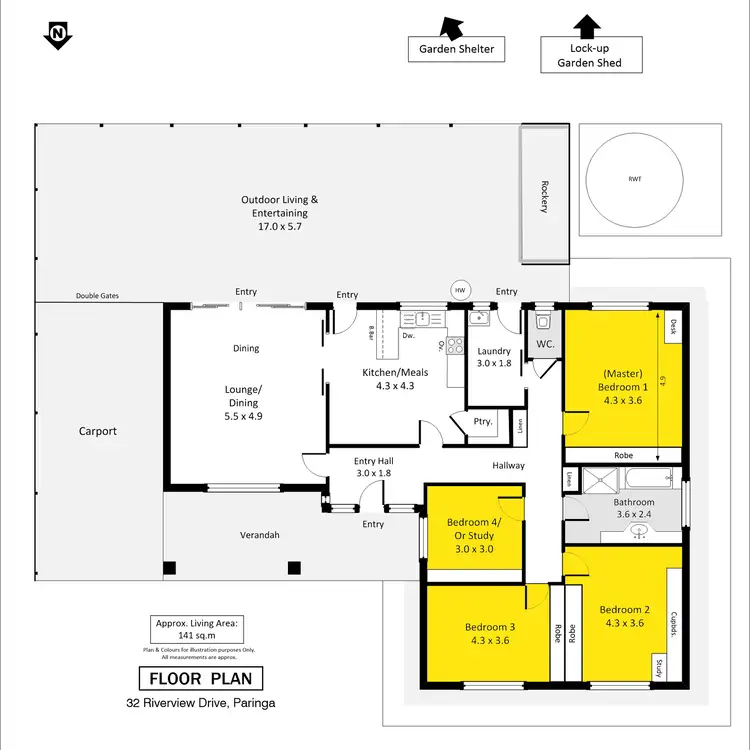 Floorplan of Homely house listing, 32 Riverview Drive, Paringa SA 5340