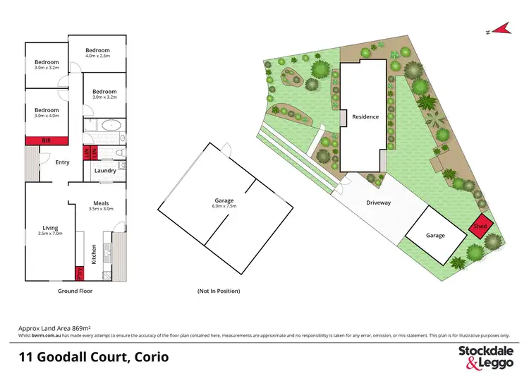 Floorplan of Homely house listing, 11 Goodall Court, Corio VIC 3214