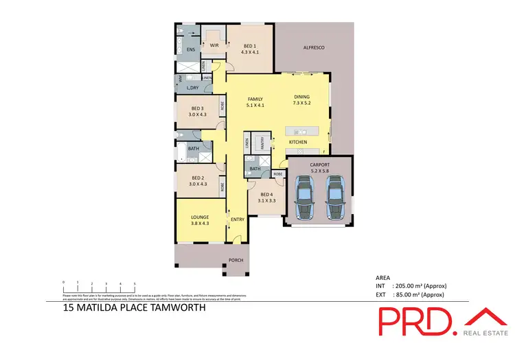 Floorplan of Homely house listing, 15 Matilda Place, Tamworth NSW 2340