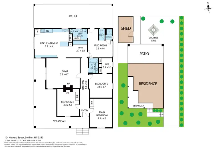 Floorplan of Homely house listing, 104 Howard Street, Soldiers Hill VIC 3350