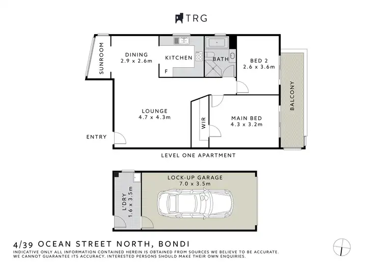Floorplan of Homely apartment listing, 4/39 Ocean Street North, Bondi NSW 2026