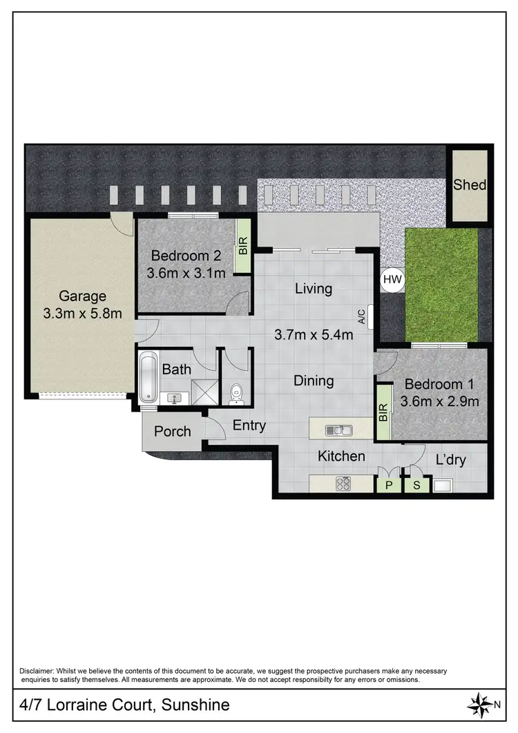Floorplan of Homely unit listing, 4/7 Lorraine Court, Sunshine VIC 3020
