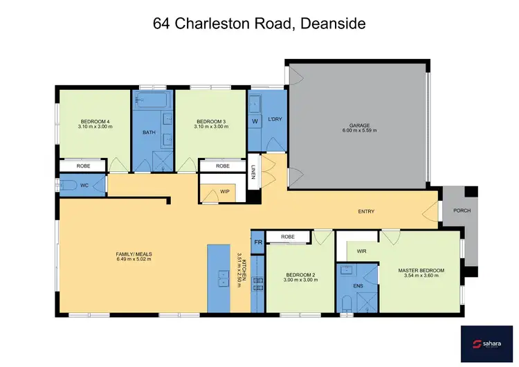 Floorplan of Homely house listing, 64 Charleston Road, Deanside VIC 3336