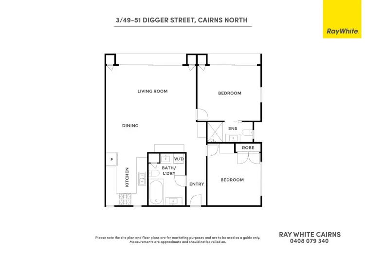 Floorplan of Homely unit listing, 3/49-51 Digger Street, Cairns North QLD 4870