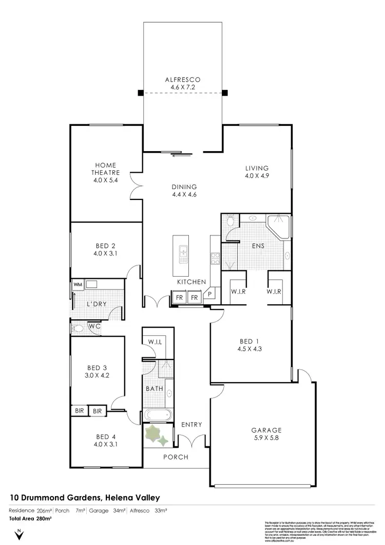 Floorplan of Homely house listing, 10 Drummond Gardens, Helena Valley WA 6056